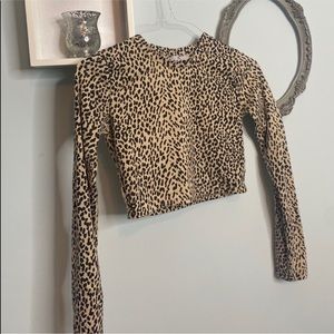 Leopard print crop top